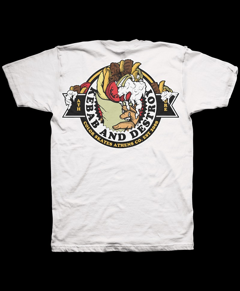 COLOR KEBAB AND DESTROY TEE WHITE