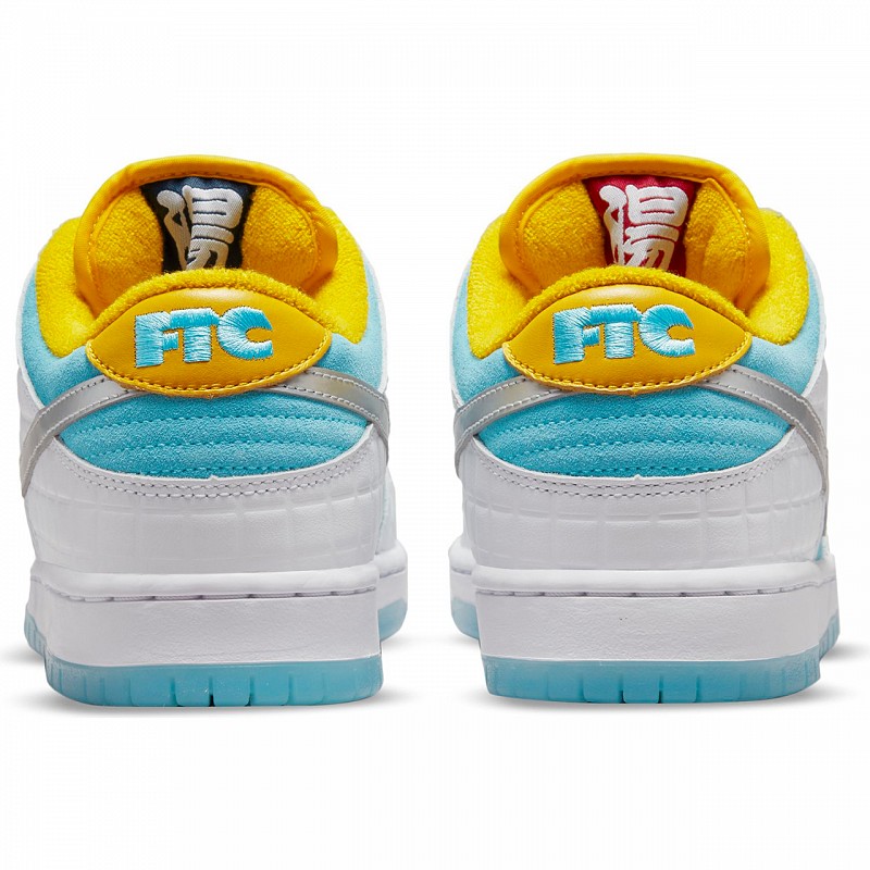 NIKE SB X FTC DUNK LOW PRO SENTO LAGOON PULSE/METALLIC SILVER