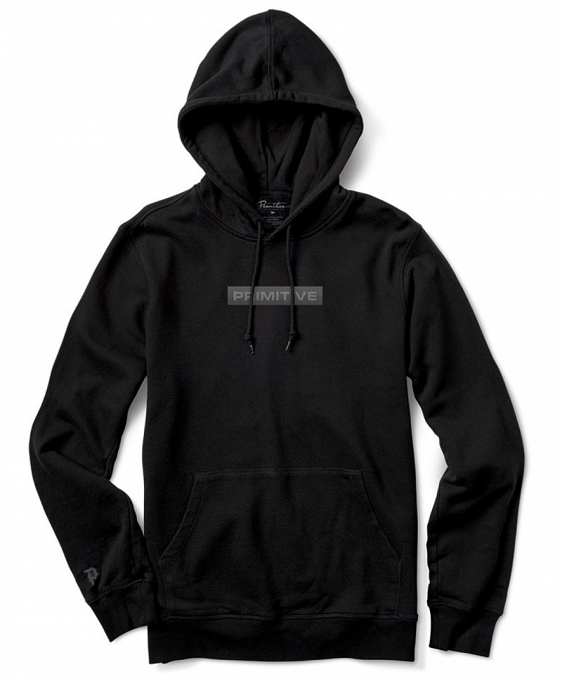 PRIMITIVE BOXED PIGMENT DYED HOOD BLACK