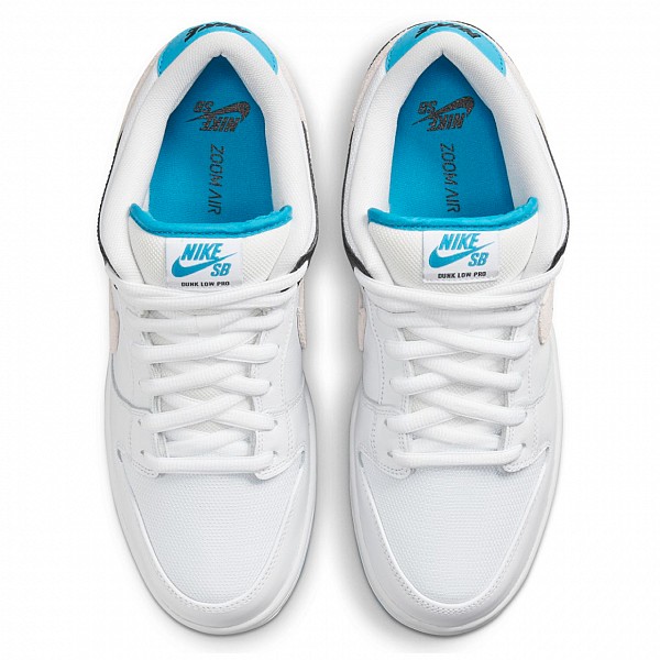 NIKE SB DUNK LOW PRO 'LASER BLUE' WHITE/NEUTRAL GREY-BLACK-LASER BLUE