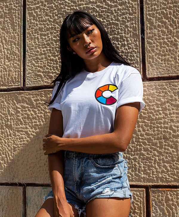 OG COLOR CHEST TEE WHITE