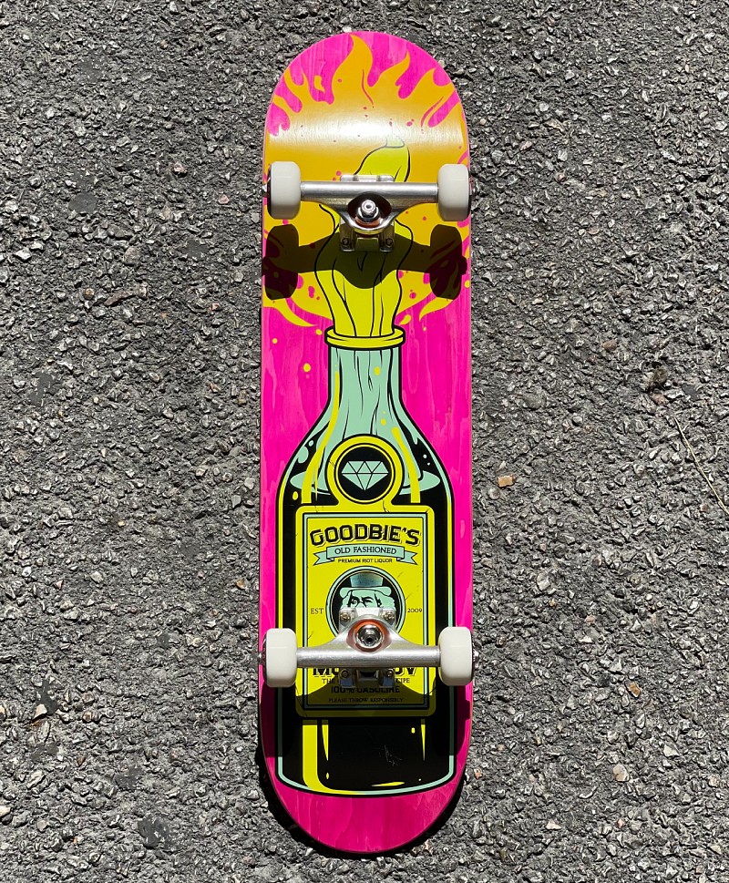 GOODBIE PREMIUM COMPLETE SKATEBOARD RIOT LIQUOR 8