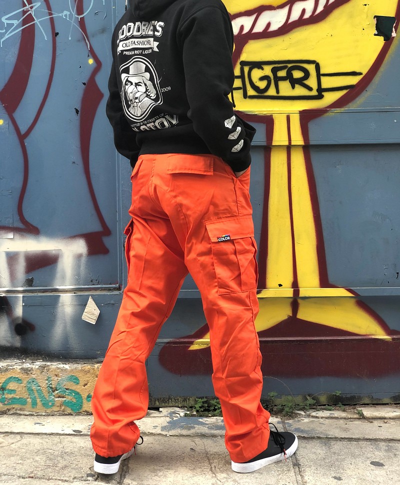Military pants orange on sale