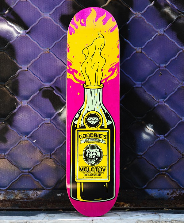 GOODBIE RIOT LIQUOR PRO TEAM SKATE DECK