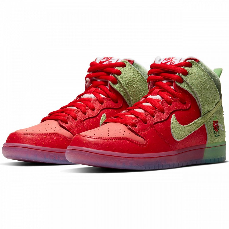 NIKE SB DUNK HIGH PRO STRAWBERRY COUGH UNIVERSITY RED/SPINACH GREEN/MAGIC EMBER