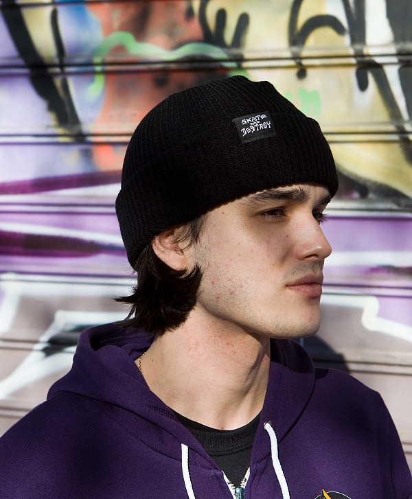 THRASHER SKATE AND DESTROY GOAT BEANIE BLACK