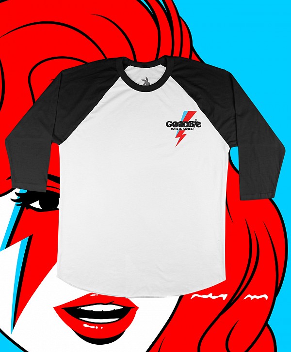 GOODBIE BOWIE LEGENDS RAGLAN WHITE/BLACK