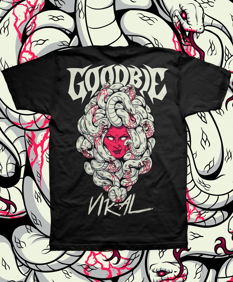 GOODBIE MEDUSA GLOW IN THE DARK TEE BLACK