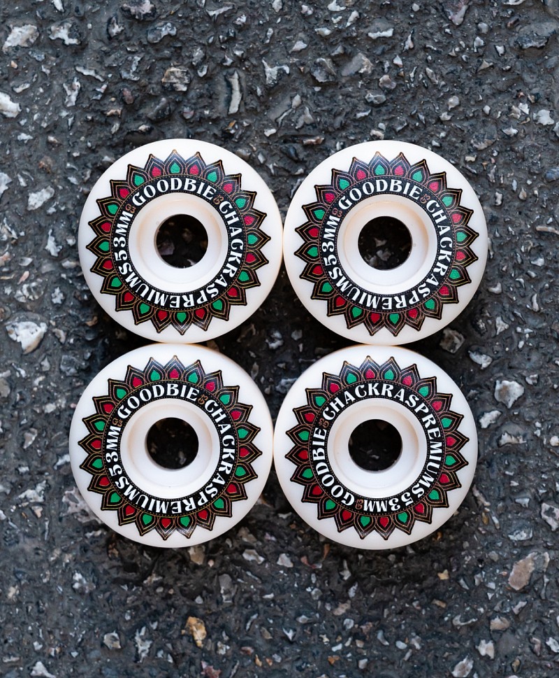 GOODBIE CHACKRAS PREMIUM V2 WHEELS 53mm WHITE