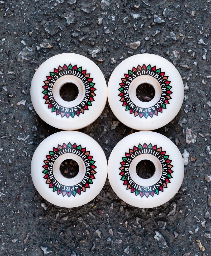 GOODBIE CHACKRAS PREMIUM V5 WHEELS 55mm WHITE