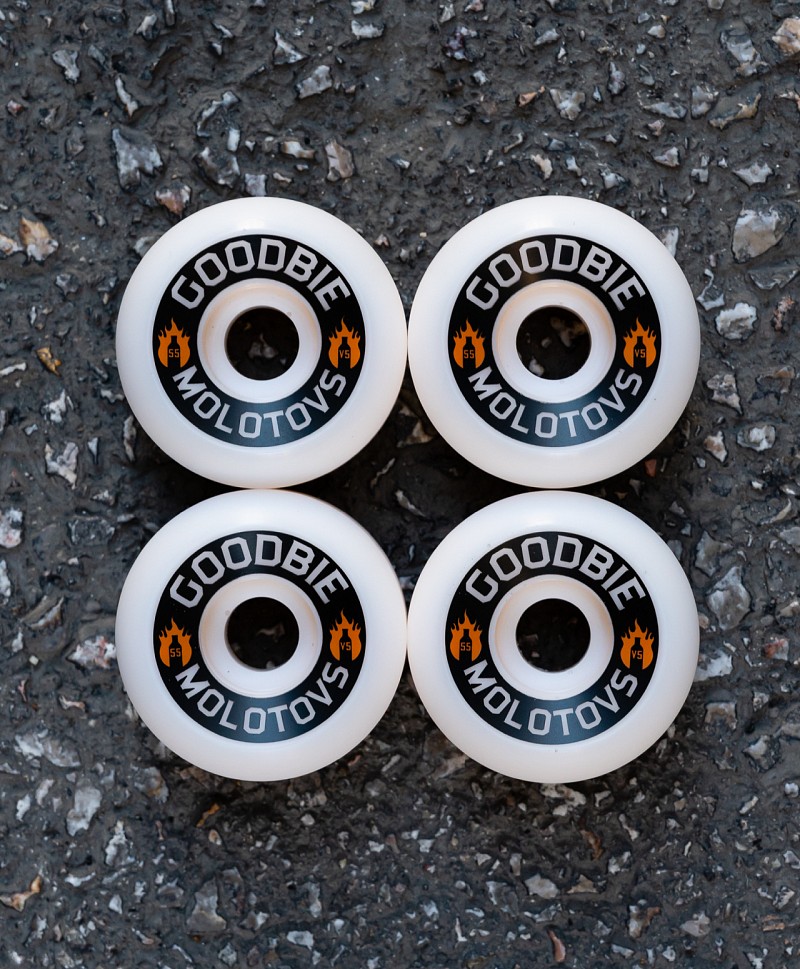 GOODBIE MOLOTOVS PREMIUM V5 WHEELS 55mm WHITE