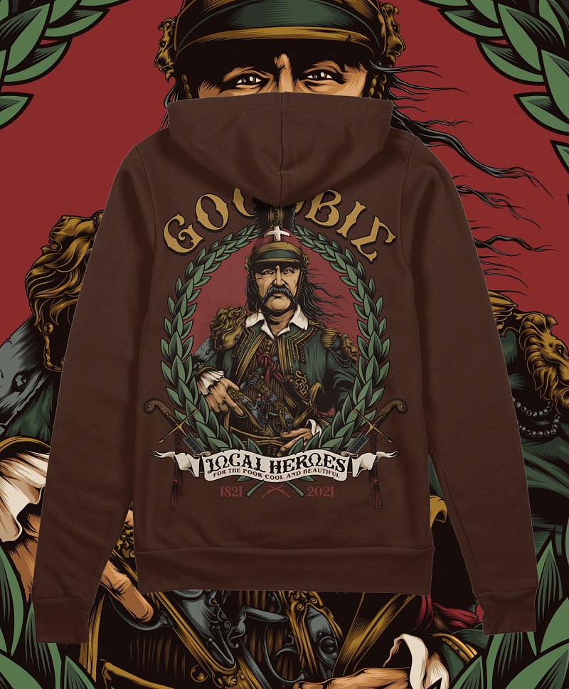 GOODBIE LOCAL HEROES THEO ZIP-HOOD BROWN
