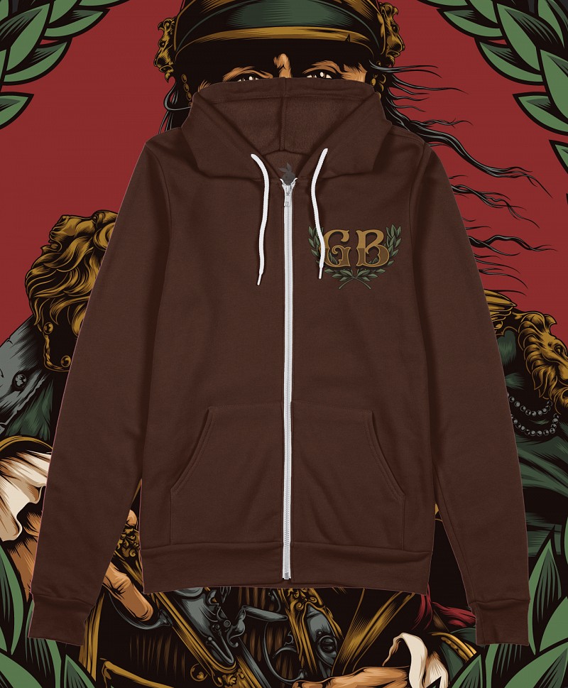 GOODBIE LOCAL HEROES THEO ZIP-HOOD BROWN