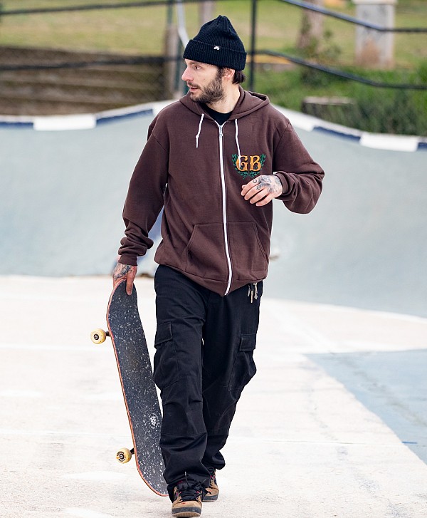 GOODBIE LOCAL HEROES THEO ZIP-HOOD BROWN