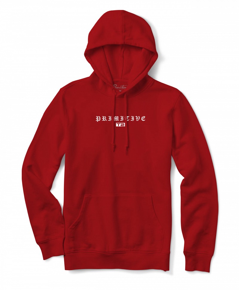 PRIMITIVE X TERMINATOR 2 MACHINE HOOD RED