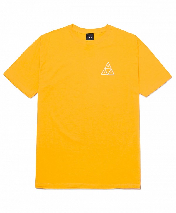 HUF ESSENTIALS TRIPLE TRIANGLE TEE LEMON YELLOW