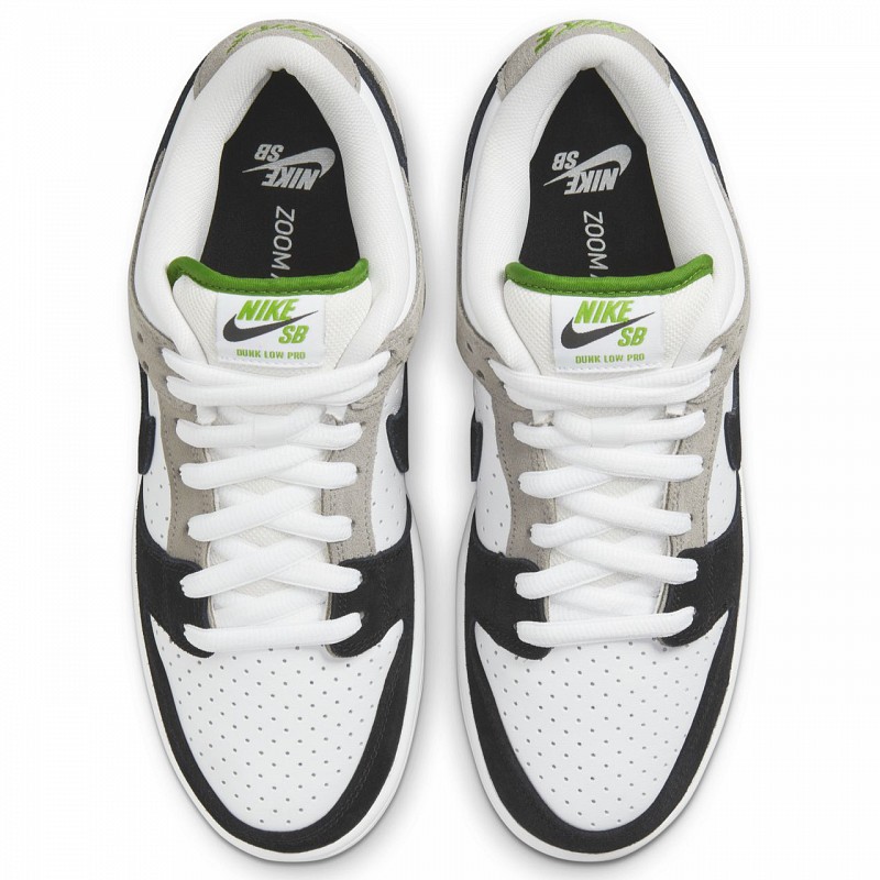 NIKE SB DUNK LOW PRO CHLOROPHYLL MEDIUM GREY/WHITE/CHLOROPHYLL/BLACK