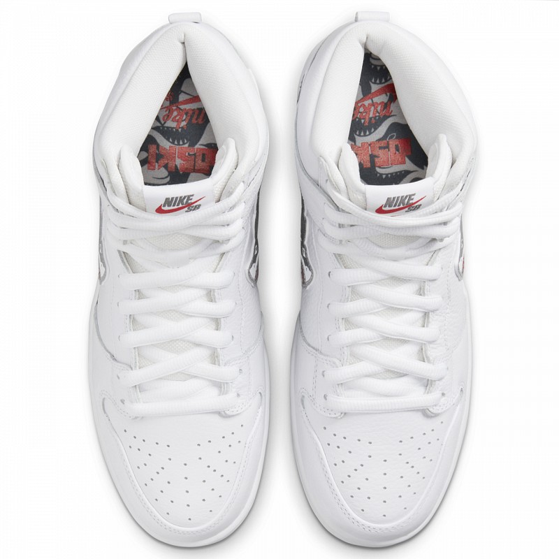 NIKE SB X OSKI DUNK HIGH PRO GREAT WHITE SHARK WHITE/COOL GREY