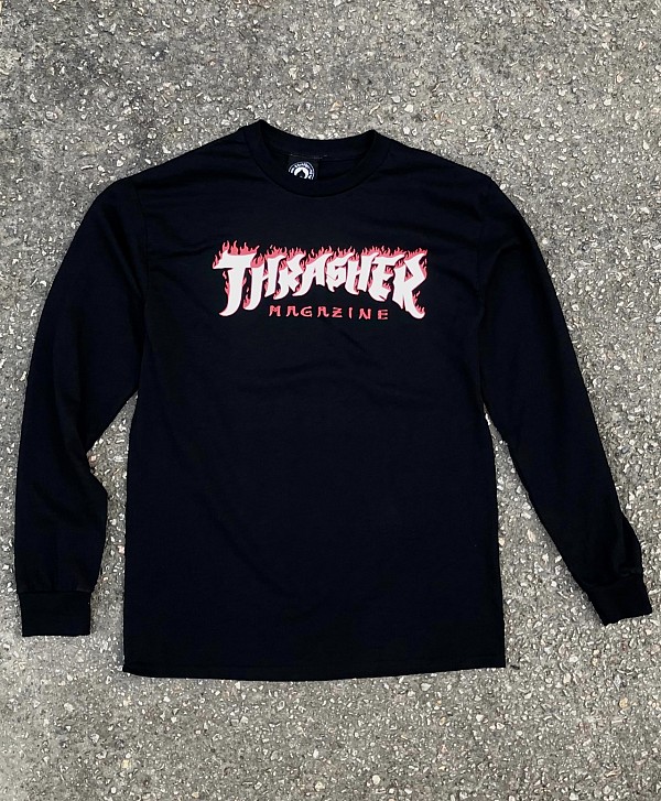 THRASHER POSSESSED LOGO LONG SLEEVE BLACK