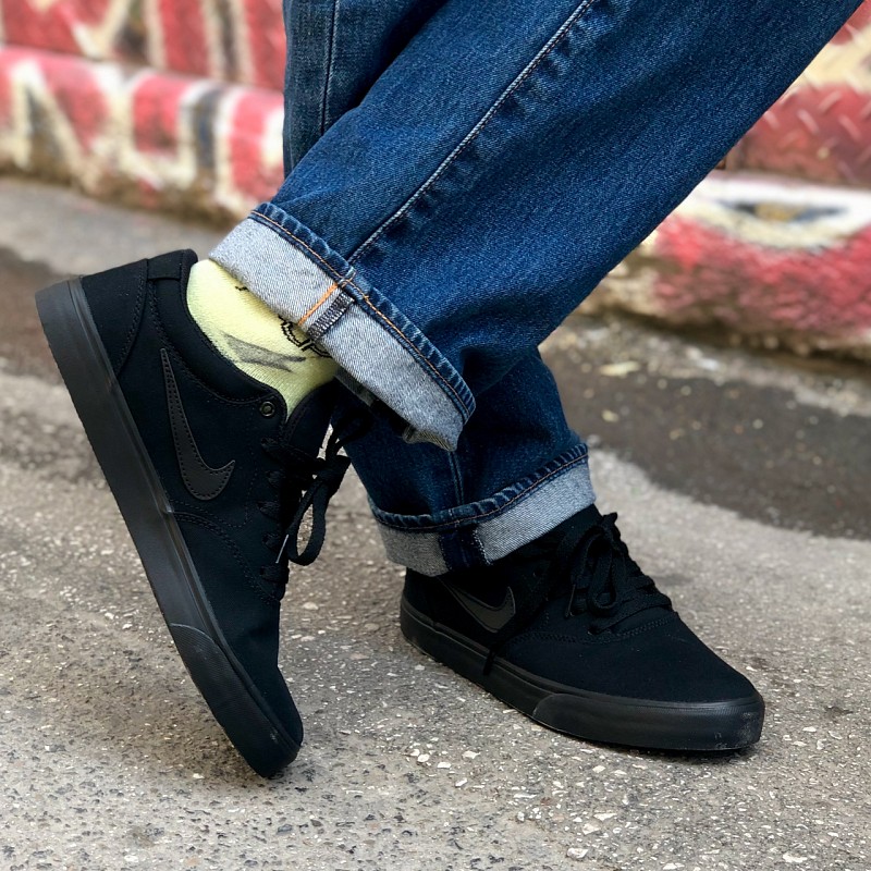 NIKE SB CHRON 2 CANVAS BLACK BLACK SHOES Color Skates Athens Skateboardings Finest colorskates