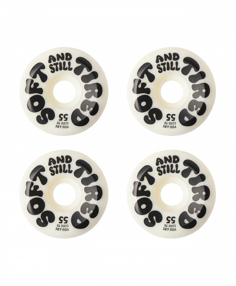 TIRED SOFT AND STILL TIRED 55mm WHELLS WHITE