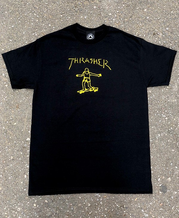 THRASHER GONZ TEE BLACK/YELLOW
