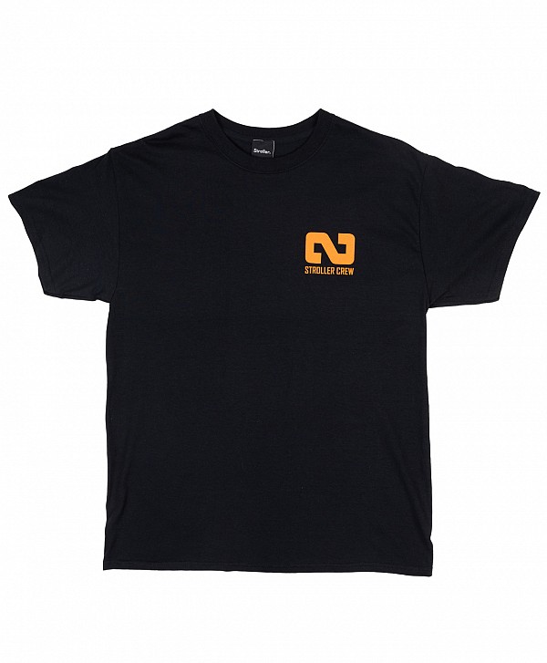 STROLLER CREW 'INFINITY' TEE BLACK/ORANGE
