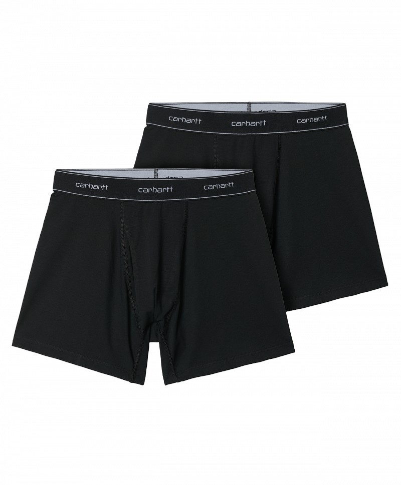 CARHARTT WIP COTTON TRUNKS 2-PACK BLACK