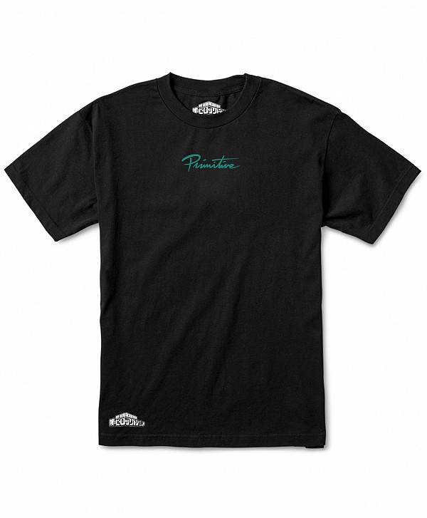 PRIMITIVE X MY HERO ACADEMIA 2 DIRTY P IZUKU MIDORIYA TEE BLACK