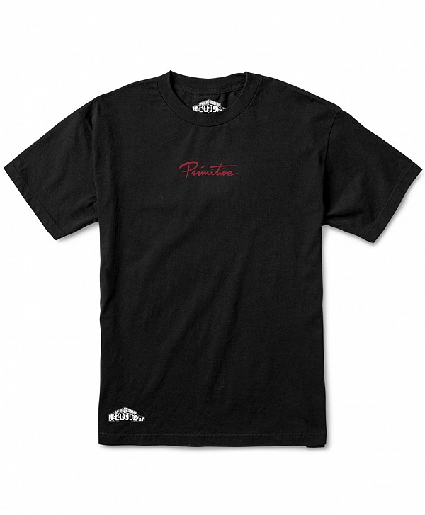 PRIMITIVE X MY HERO ACADEMIA 2 DIRTY P SHOTO TODOROKI TEE BLACK