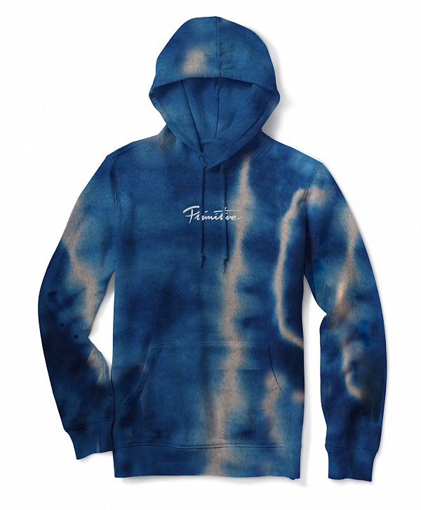 PRIMITIVE X MY HERO ACADEMIA 2 DIRTY P SHOTO TODOROKI TIE DYE HOOD BLUE