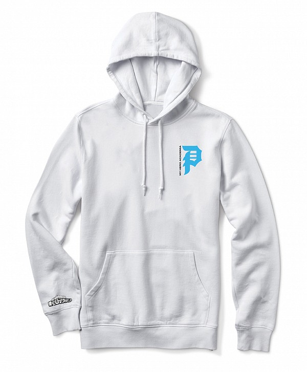 PRIMITIVE X MY HERO ACADEMIA 2 FLASHFREEZE HEATWAVE HOOD WHITE