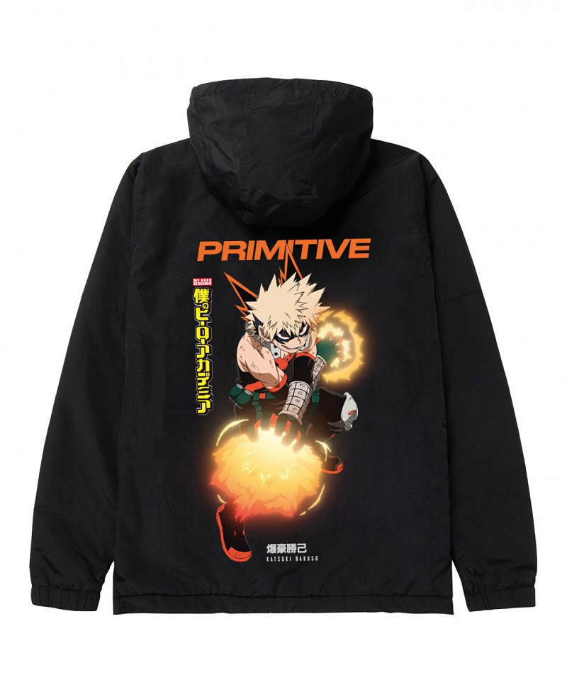 PRIMITIVE X MY HERO ACADEMIA 2 KATSUKI BAKUGO TACTICAL JACKET BLACK