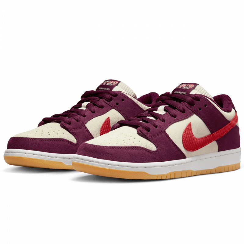 NIKE SB X SKATE LIKE A GIRL DUNK LOW PRO DARK BEETROOT/LT CRIMSON-LIGHT BONE