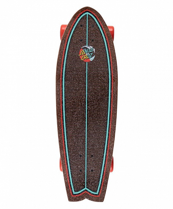 SANTA CRUZ CLASSIC WAVE SPLICE SHARK SURFSKATE 27.7" RED/GREY