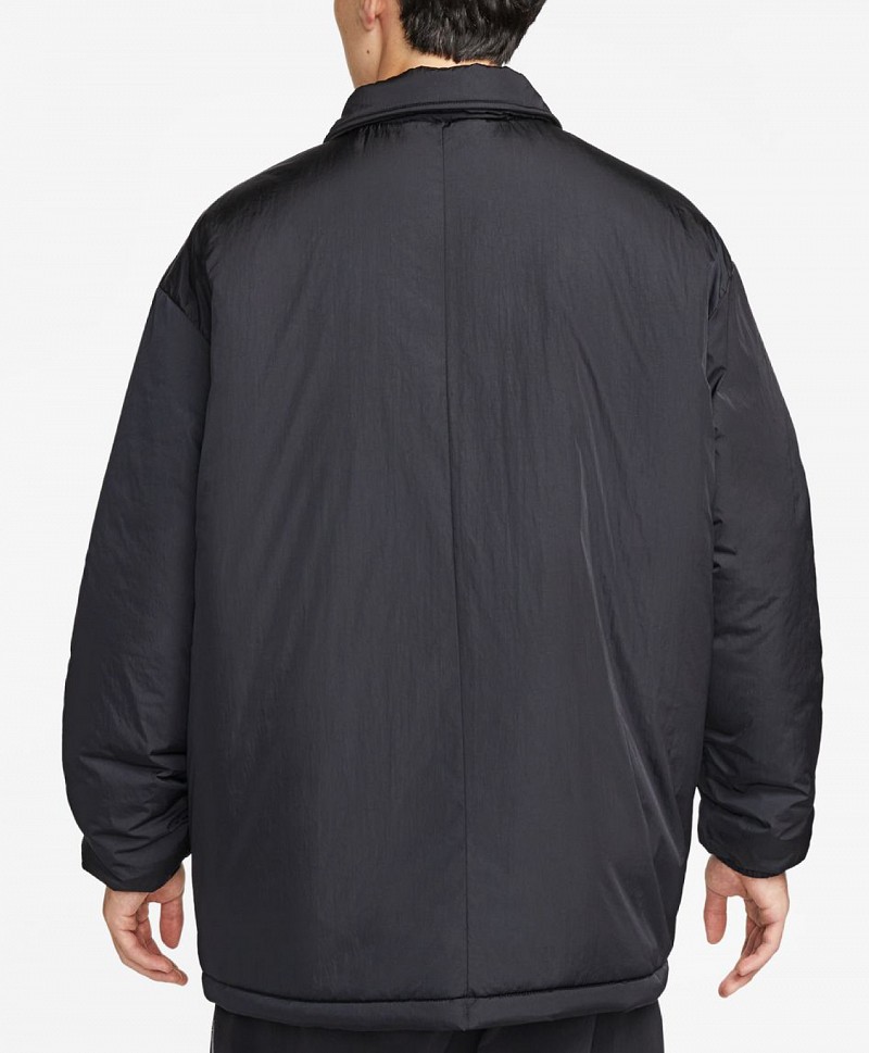 NIKE SPORTSWEAR THERMA-FIT INSULATED COACHS JACKET BLACK/WHITE