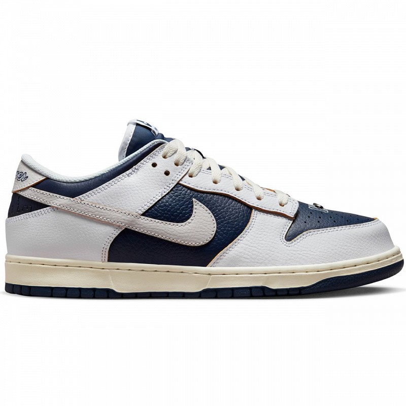 NIKE SB X HUF DUNK LOW PRO NEW YORK WHITE/VAST GREY-MIDNIGHT NAVY