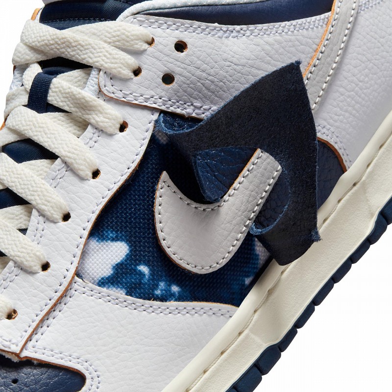 NIKE SB X HUF DUNK LOW PRO NEW YORK WHITE/VAST GREY-MIDNIGHT NAVY