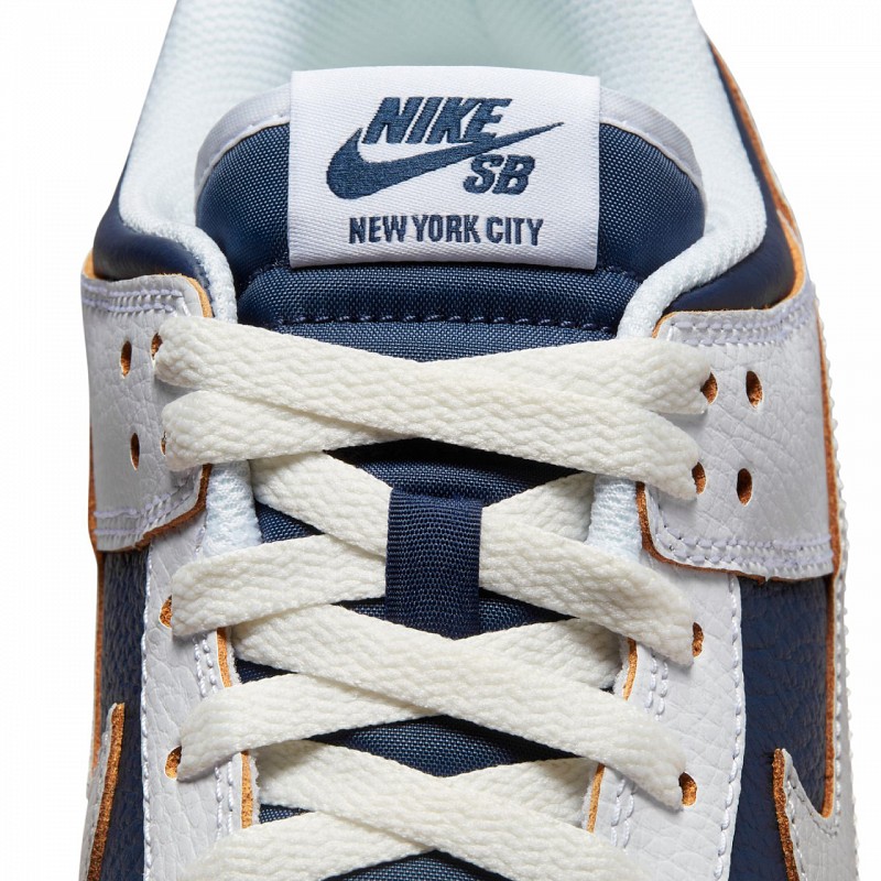 NIKE SB X HUF DUNK LOW PRO NEW YORK WHITE/VAST GREY-MIDNIGHT NAVY