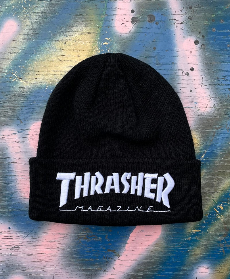 帽子 PALACE THRASHER BEANIE BLACK Palace Thrasher Beanie Black - Palace Thrasher 2024 - Palace