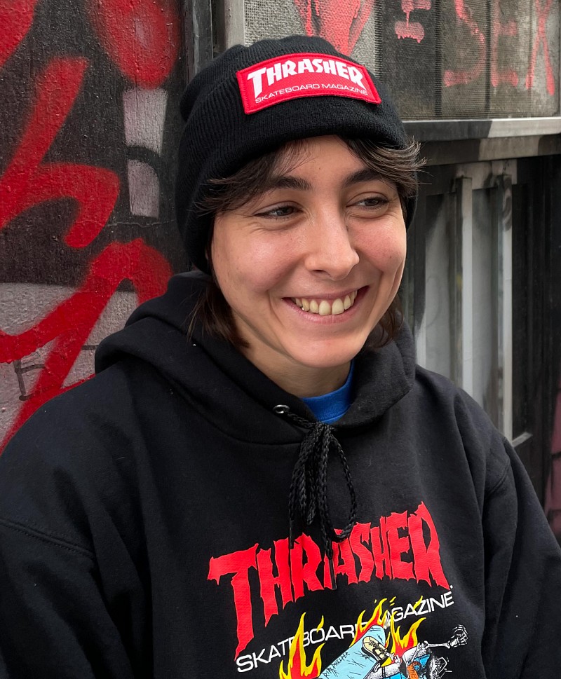THRASHER SKATE MAG PATCH BEANIE BLACK