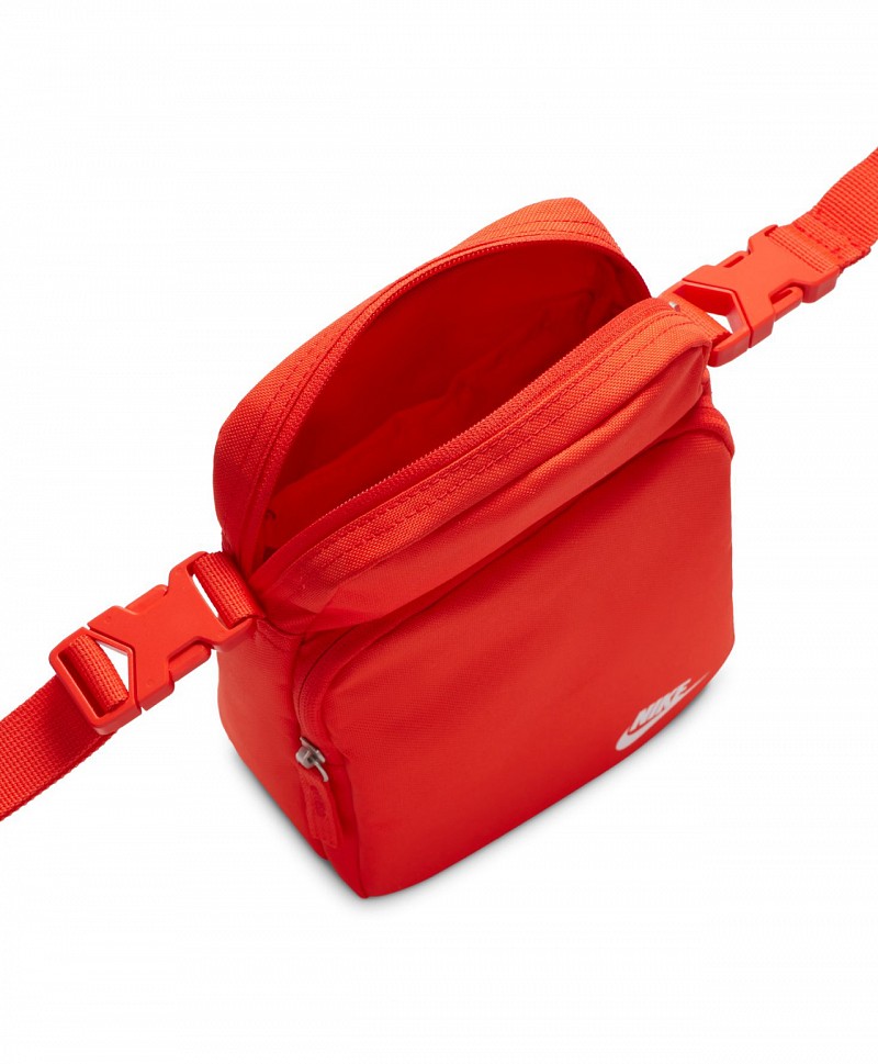 nike advance logo taping crossbody bag in red
