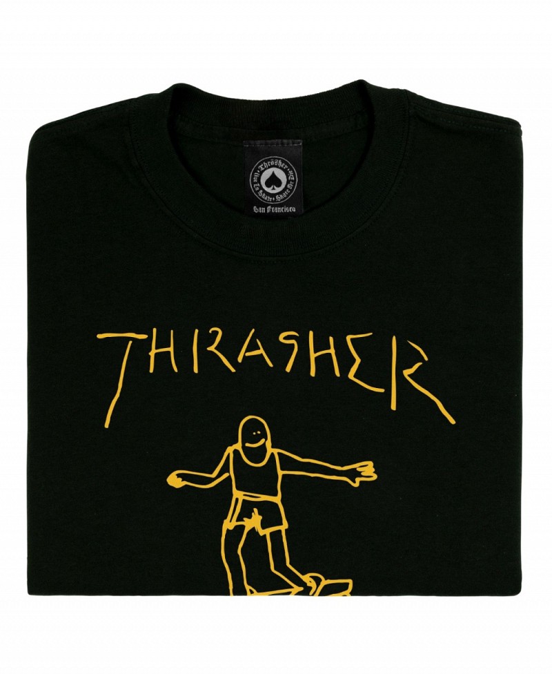 THRASHER GONZ TEE BLACK/YELLOW