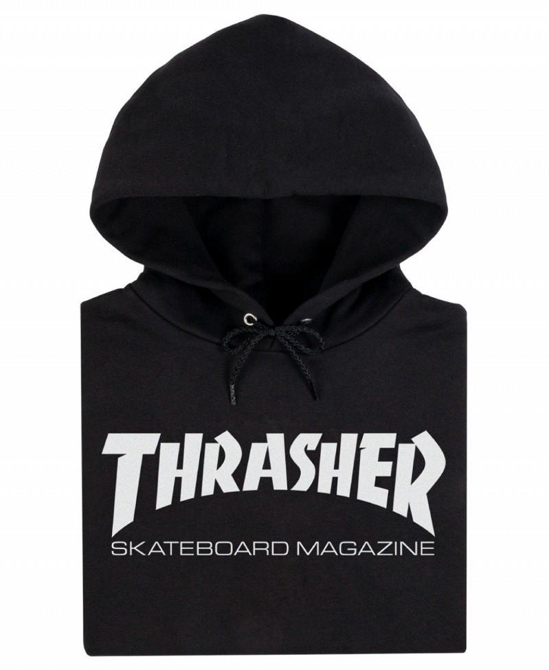 THRASHER SKATE MAG HOOD BLACK HOODS Color Skates Athens
