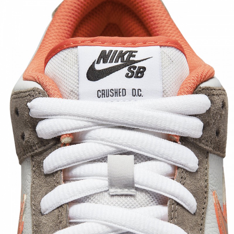 NIKE SB X CRUSHED D.C. DUNK LOW PRO OLIVE GREY/MANTRA ORANGE-RATTAN