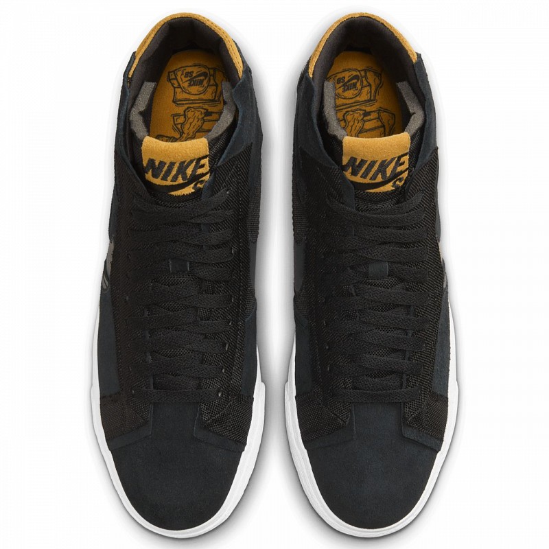 NIKE SB ZOOM BLAZER MID PREMIUM BLACK BLACK WHITE ANTHRACITE SHOES Color Skates Athens Skateboardings Finest colorskates