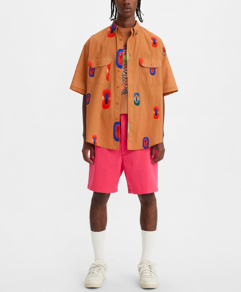LEVIS® SKATEBOARDING LOOSE CHINO SHORTS RASBERRY