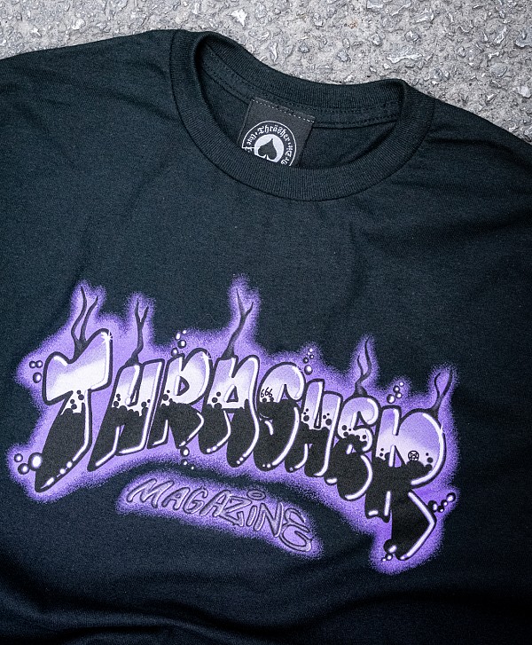 THRASHER AIRBRUSH TEE BLACK/PURPLE