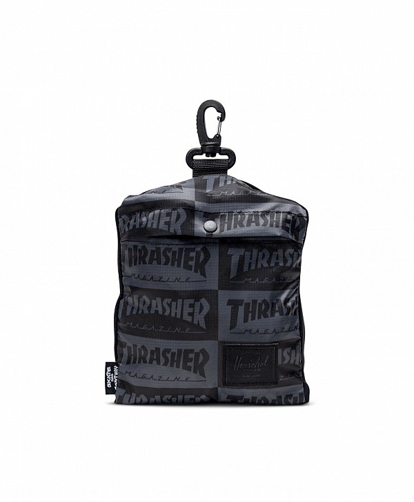 HERSCHEL X THRASHER PACKABLE DAYPACK BLACK/GREY