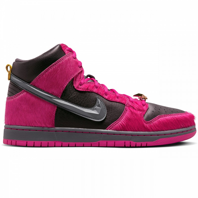 NIKE SB X RUN THE JEWELS DUNK HIGH PRO ACTIVE PINK/BLACK-METALLIC GOLD